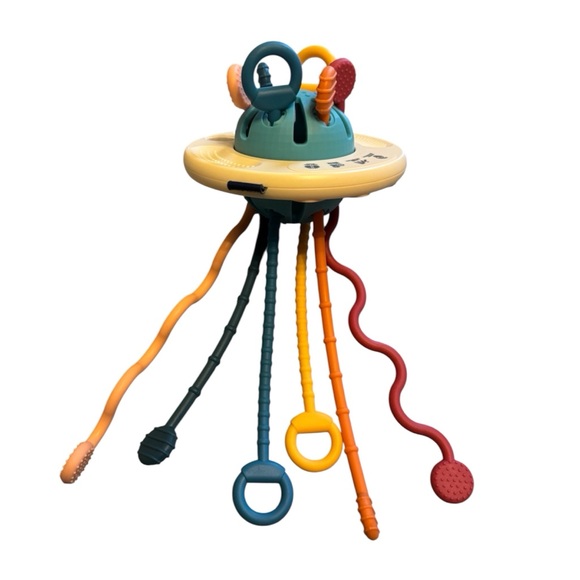 Montessori UFO Silicone Pulling Toy - Picture 1 of 3